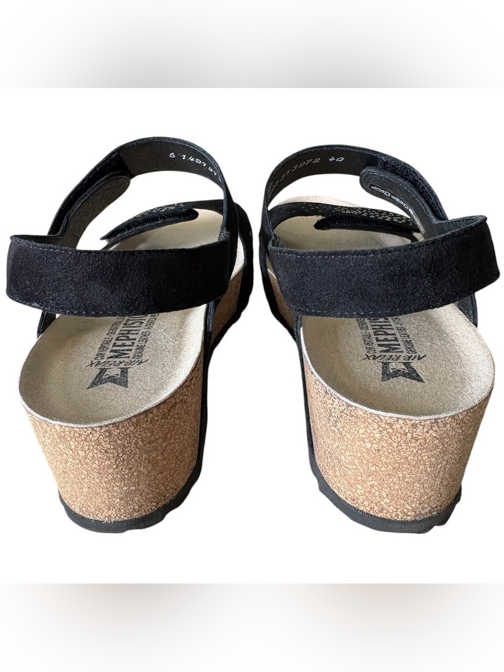 NEW Mephisto Vic Spark Air Relax Black Rhinestone Nubuck Wedge EU 40 US 9.5 - Picture 11 of 15